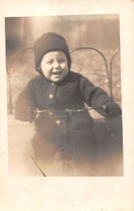 Washington DC Child on Bicycle Schutz Real Photo Vintage Postcard AA30497