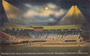 WILMINGTON PARK DELAWARE BLUE ROCKS BASEBALL POSTCARD 1943 