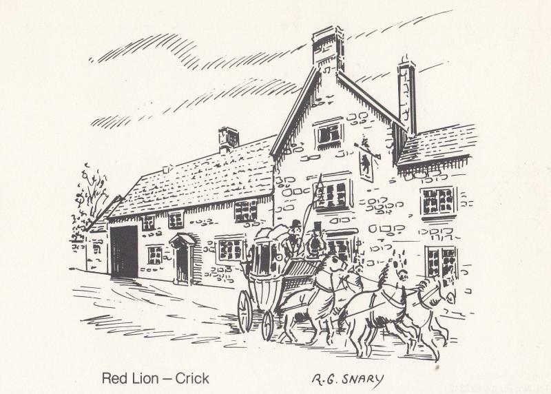 Red Lion Crick Pub Northampton Artist Postal Anniversary Postcard