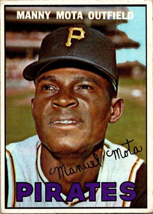 1967 Topps Baseball Card Manny Mota Pittsburgh Pirates sk2288