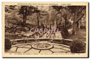 Old Postcard Exposition des Arts Decoratifs Modernes Paris 1925 A Garden in t...