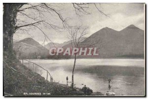 Old Postcard Lourdes Lake