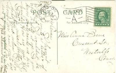 Symphony Hall, Boston, Mass early 1900s used Postcard