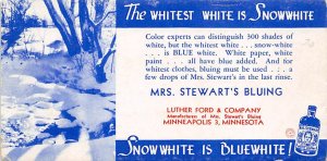 Approx. Size: 3 x 5.75 Mrs. Stewart's Bluing Minneapolis, Minnesota, USA Late...