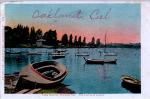 Oakland, California - Yachts at Anchor - Lake Merritt - c1906