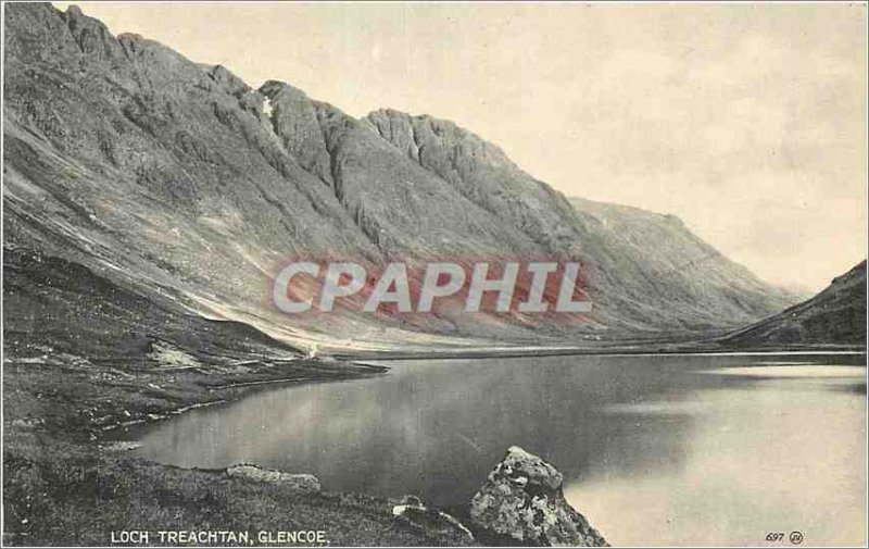 Old Postcard Loch Treachtan Grencoe