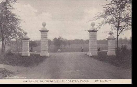 New York Utica Frederick T Proctor Park Entrance Albertype