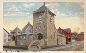 J54/ Hamburg Pennsylvania Postcard c1910 M.E. Church Parsonage  101