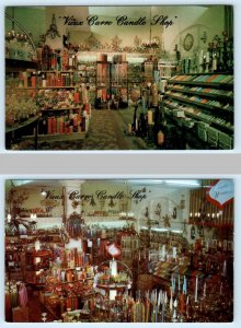 2 Postcards NEW ORLEANS, LA ~ French Market VIEUX CARRE CANDLE SHOP c1960s-70s