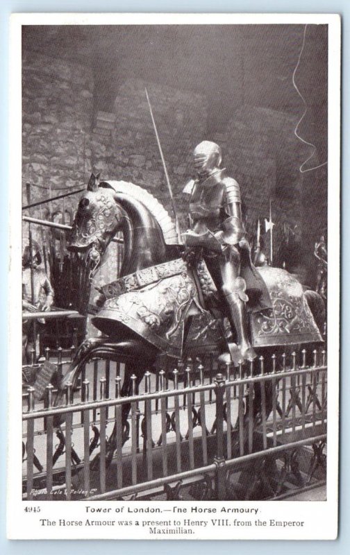 Tower of LONDON Horse Armoury White Tower gift Henry VIII ENGLAND UK Postcard