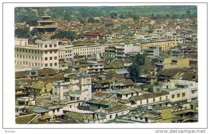 Nepal , 40-60s ; Birdseye view , KATHMANDU