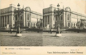 Postcard Vues Stereoscopiques J. Damoy Ser.3, 22.Anvers Belgium Theatre Flamand