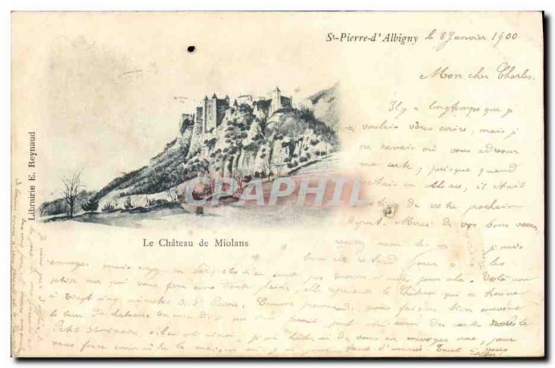 Old Postcard Chateau Miolans St Pierre d & # 39Albigny