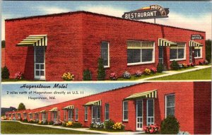 Postcard MOTEL SCENE Hagerstown Maryland MD AL0091