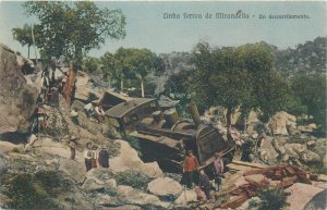 Portugal linha ferrea Mirandella railway derailment catastrophe train accident