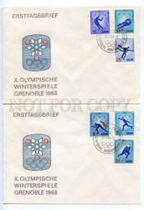 417342 GDR 1968 Olympic Games Grenoble Figure skating bobsleigh hockey SKI