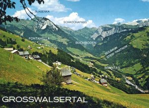 VINTAGE CONTINENTAL SIZE POSTCARD GROSSWALSERTAL MOUNTAIN RANGES AUSTRIA