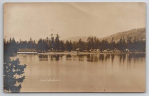 Loon Lake Beach Washington RPPC 1908 Real Photo Postcard C39