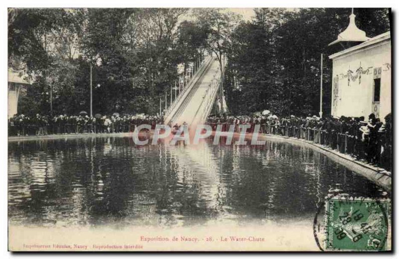 Old Postcard Fete Foraine Nancy Exhibition The water fall
