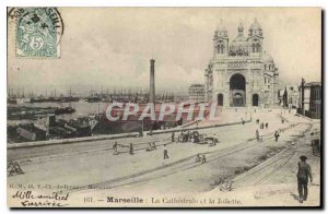 Old Postcard Marseille The Cathedral and the Joliette