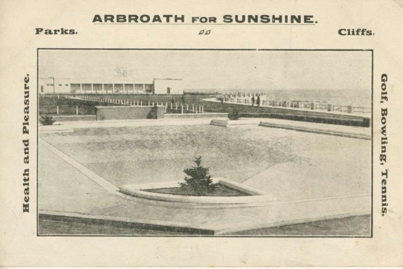 Arbroath Angus Scotland UK Aberbrothock Putting Course ScoreCard Postcard E11