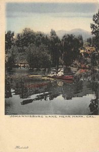 JOHANNISBURG LAKE Near Napa, California c1910s Vintage Hand-Colored Postcard