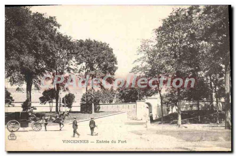 Postcard Old Vincennes Entree Du Fort