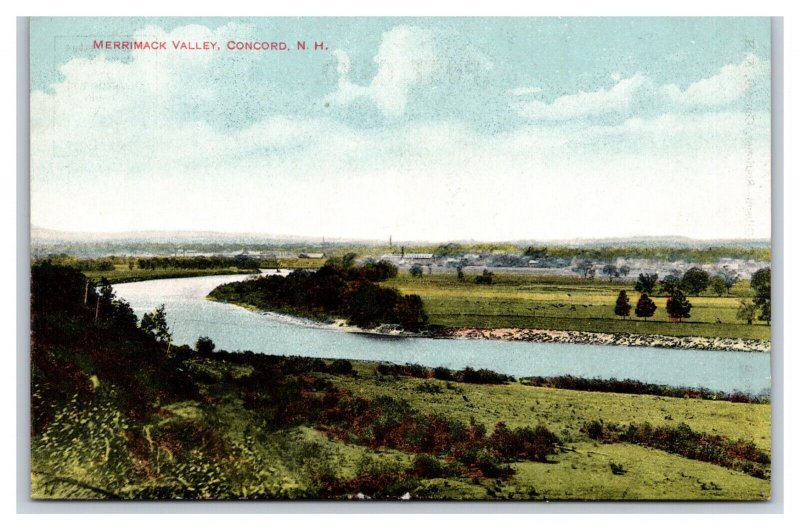 Merrimack Valley Concord New Hampshire NH UNP DB Postcard D19