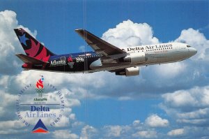 DELTA AIRLINES~1996 OLYMPIC ATLANTA GEORGIA-BOEING 767-232~POSTCARD