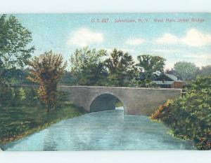 Divided-Back BRIDGE SCENE Johnstown - Near Amsterdam & Schenectady NY H8984