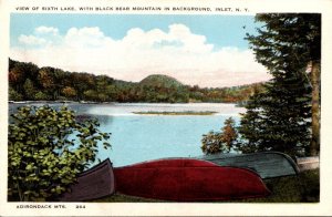 New York Adirondacks View Of Sixth Lake With Black Bear Mountain In Background