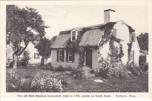 Old New England Homestead Built 1750 On South Street Rockport Massachusetts A...