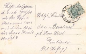 Roses Queen 1914 Woman Posing on Chair Rose Flower Quote vintage postcard