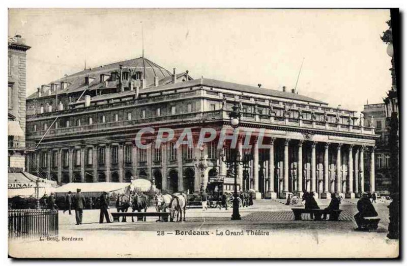 Old Postcard Bordeaux Grand Theater