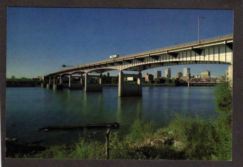 AR River Bridge City View Little Rock Arkansas Postcard ARK