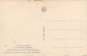 Infant royalties Prince Charles and Princess Charlotte royalty Belgium postcard