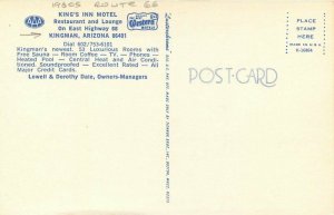 King's Inn Motel Swimming Pool Kingman Arizona Tichnor 1930s Postcard 20-11403