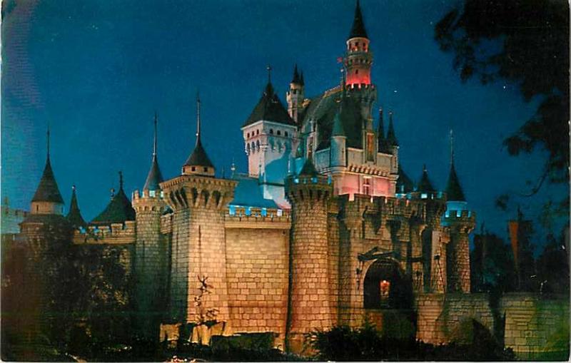 Sleeping Beauty Castle at Night Disneyland in Anaheim CA