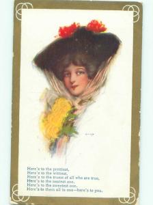 Divided-Back PRETTY WOMAN Risque Interest Postcard AA8717