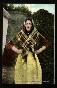 Ireland  Vintage postcard Pretty Irish Colleen  Early 1900 Very Fine