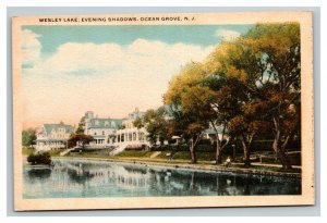 Vintage 1900's Postcard Wesley Lake Residential Neighborhood Ocean Grove NJ