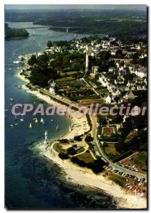Postcard Modern Brittany in Benodet color ranges to the coast road