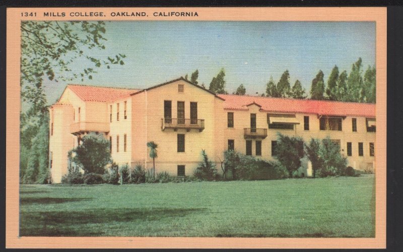 California OAKLAND Mills College Oldest Women's College in the West ~ LINEN