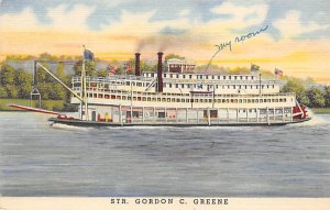 STR Gordon C  Greene Sternwheeler River Steamship Ferry Boat Ship 