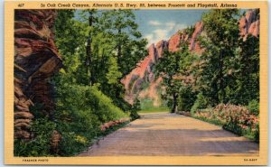 Postcard - In Oak Creek Canyon, Alternate U. S. Hwy. 89 - Arizona