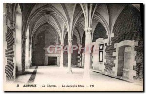 Postcard Old Amboise Chateau La Salle des Etats