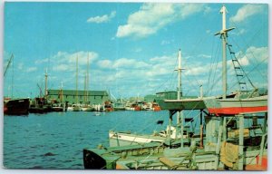 M-98928 Fishing Boats and Pleasure Yachts at New Bedford Massachusetts USA