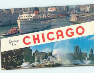 Unused Pre-1980 TWO VIEW ON POSTCARD Chicago Illinois IL hn1130