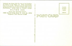 VINTAGE Hilton Inn St Louis Mo USA Postcard HOTEL STYLE MCM ARCHITECTURE