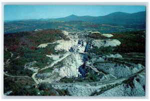 1967 Aerial View Granite Quarries Dirt Road Truck  Barre Vermont VT Postcard 